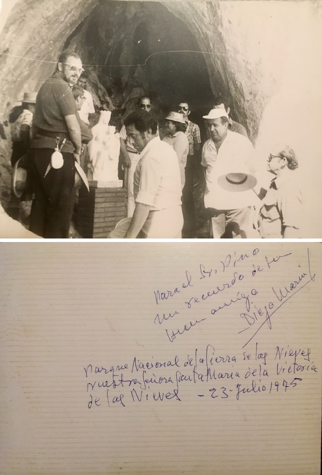 Instalación del Monumento de la Virgen de la Victoria en la Sierra de las Nieves, cerca del Pilar de Tolox.