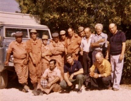 Retén contraincendios forestales del ICONA en Mijas (Málaga) formado por personal de Yunquera (verano de 1980).